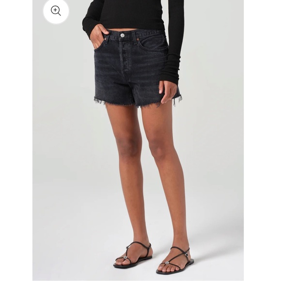 AGOLDE Parker Long Short in Black NWT Sz 25 - Picture 2 of 12